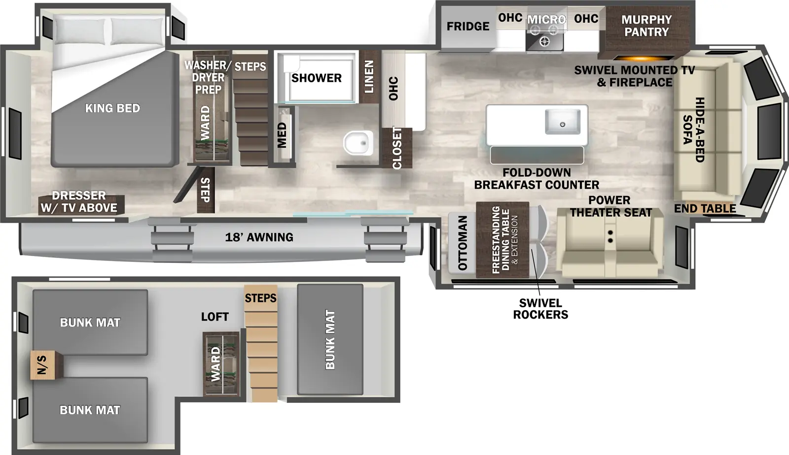 Cedar Creek Cottage 40CDL Floorplan